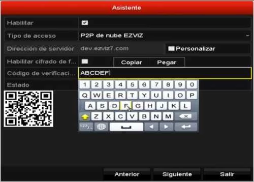 Codigo de verificación Hikvision